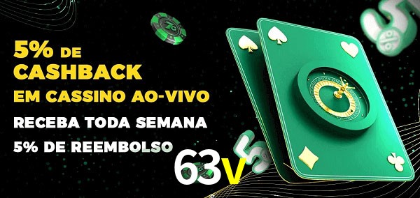 Promoções do cassino ao Vivo 63v